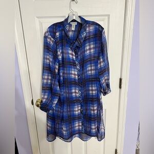 Button down flannel duster